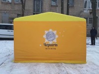 Теплий торговий намет 3х2м водонепроникний з брендуванням